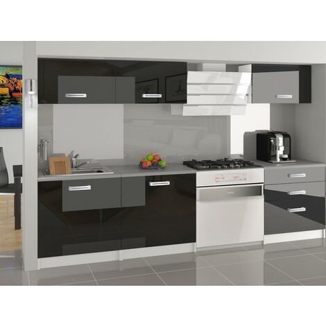 FELICIA | Cucina Completa Modulare Lineare L 180cm 6 pz | Piano di lavoro INCLUSO | Set di mobili da cucina moderni
