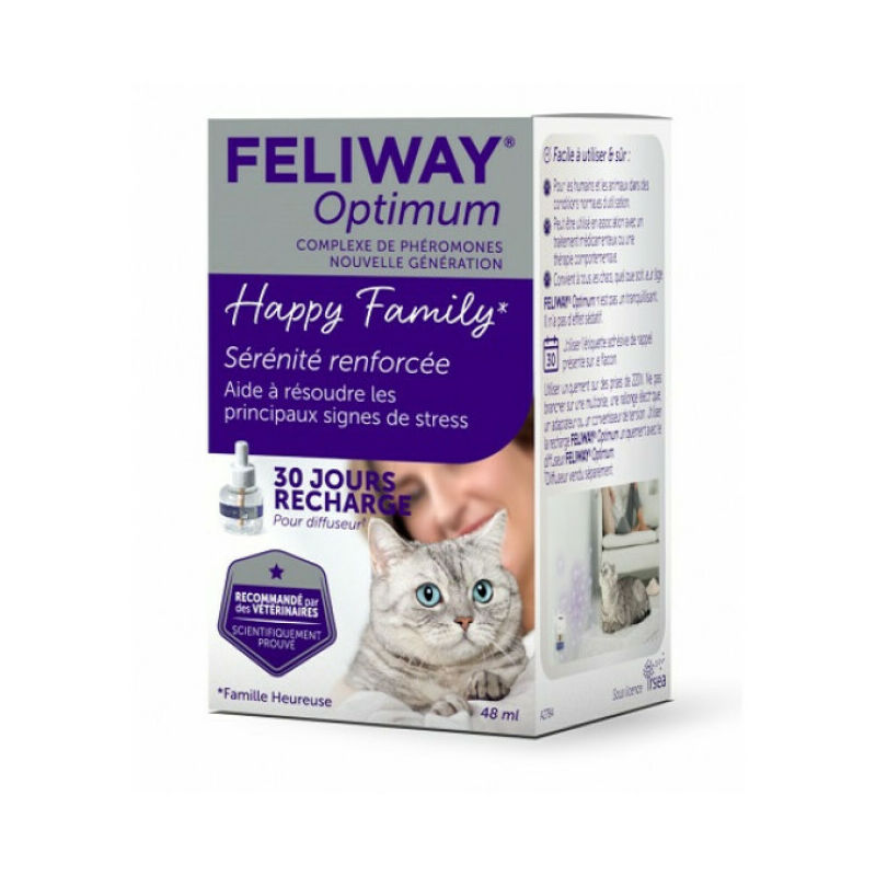 Recharge pour diffuseur de phéromone Optimum - Recharge de 48 mL (30 jours) - Feliway
