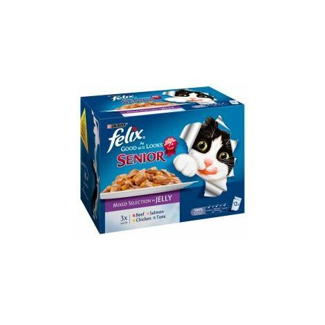 Felix As Good As It Looks Senior Mixed 12 Pack - 100g - 566304
