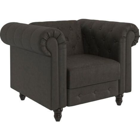 Felix Chaise longue avec fonction relax en microfibre anthracite