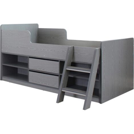 Felix Low Sleeper Bed - L131 x W198 x H100 cm - Grey