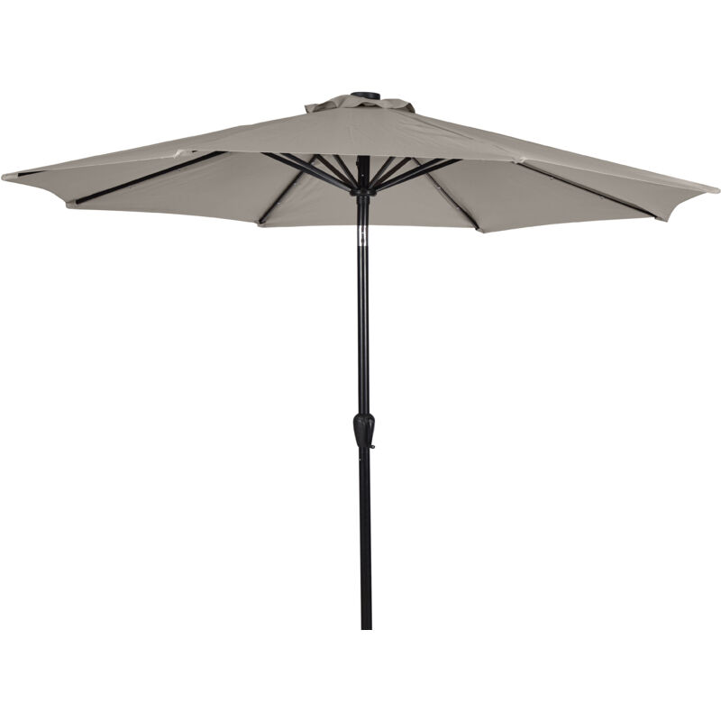 Felix Parasol avec manivelle, fonction d'inclinaison, ø 3 m, gris.