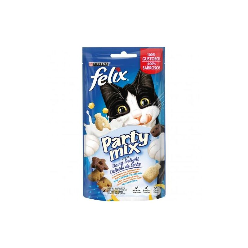 

PARTY MIX Dairy Delight Snack gato 60g - Felix