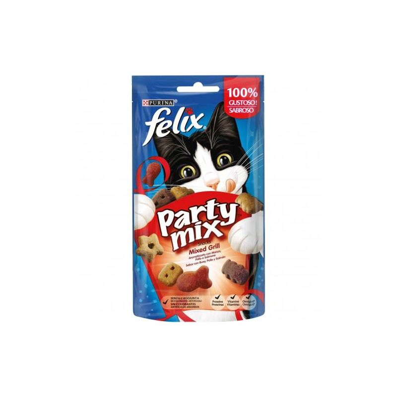 

PARTY MIX Mixed Grill Snack gato 60g - Felix