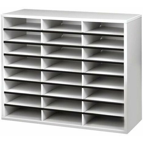 Fellowes 25041 Organizzatore con 24 Compartimenti, Legno, Grigio