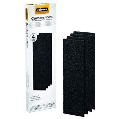 Fellowes 4 Filtri al Carbone per Purificatore d'Aria Aeramax DX5, Assorbe Odori e COV, Confezione da 4 Pezzi