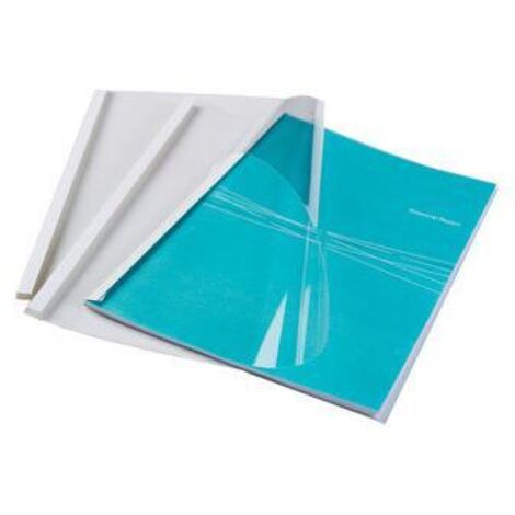 Fellowes 53150 cartellina A4 Plastica, PVC Trasparente, Bianco 100 pz