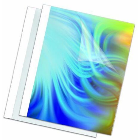 Fellowes 53151 cartellina A4 Plastica Trasparente, Bianco 100 pz