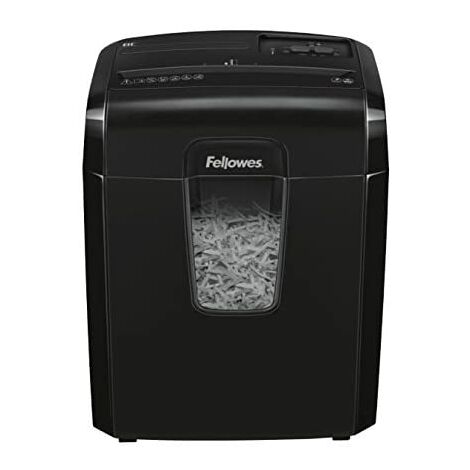 Fellowes 8C - Destructeur de papier, Coupeur de particules, 8 feuilles, Noir