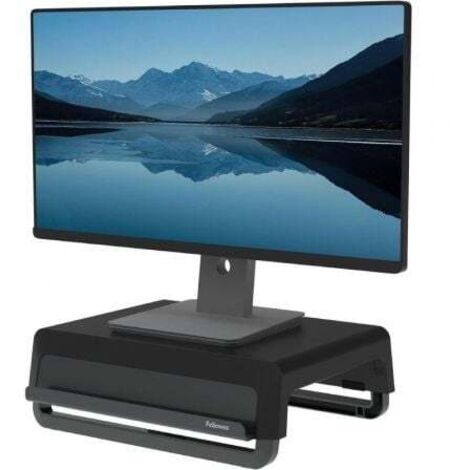 Fellowes Breyta Monitor Ständer tragbar mit Handgriff schwarz Schwarz, Grau Tisch/Bank