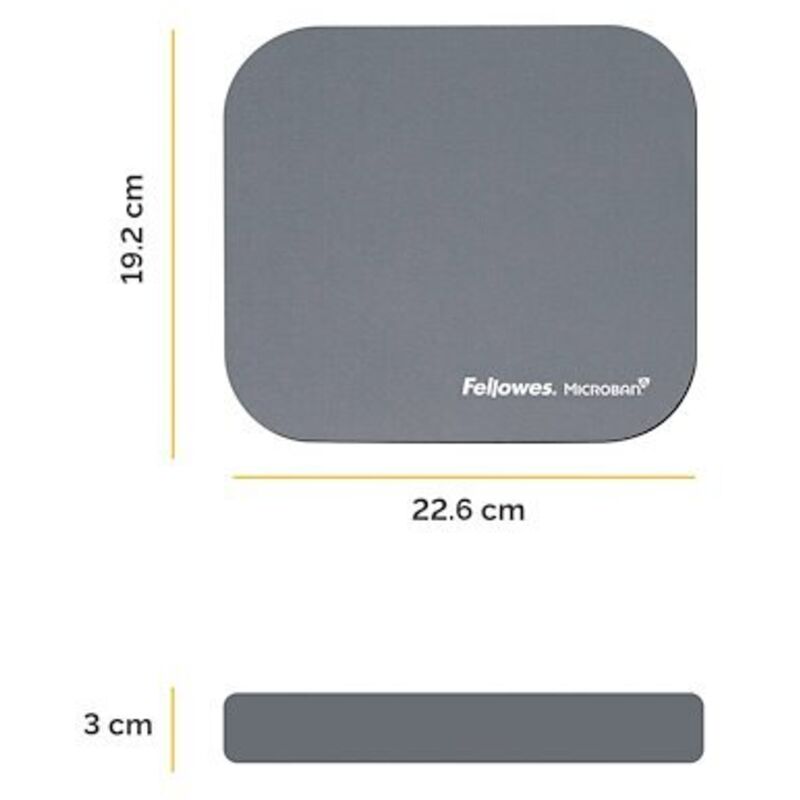 Fellowes microban micro tapis de souris silver silver
