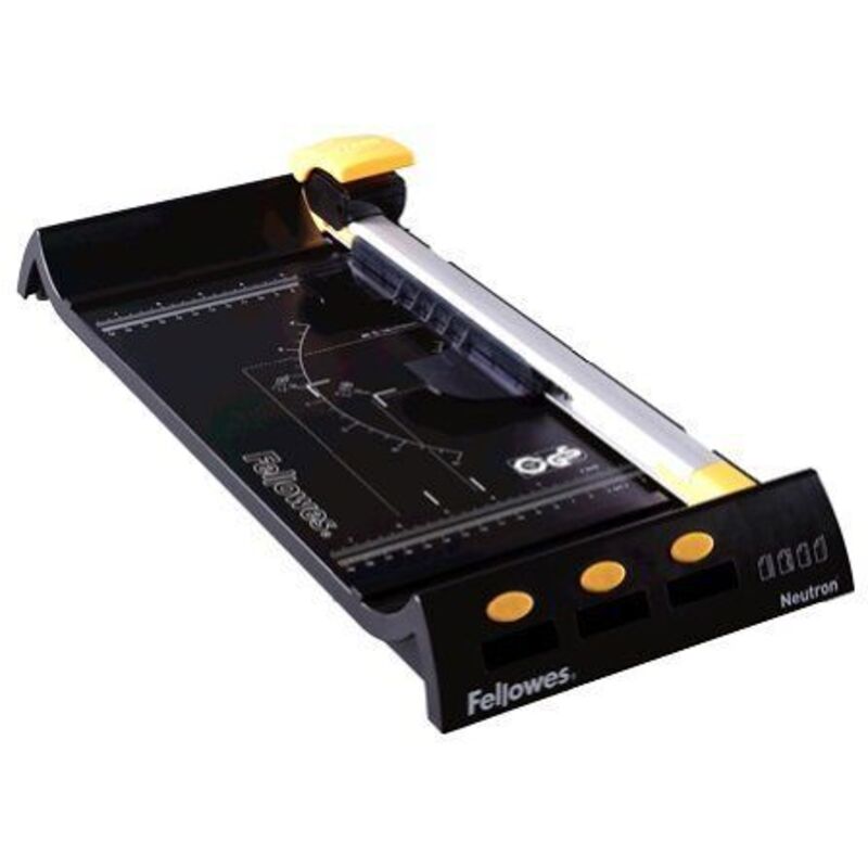 Fellowes Neutron A4 guillotine à papier noir et gris Fellowes Neutron A4 guillotine à papier noir et gris