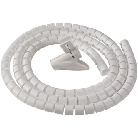 Fellowes Ordinacavi Cable Zip Tubo Raccogli Cavi, Lunghezza 2 Metri, Diametro 2 cm, Bianco