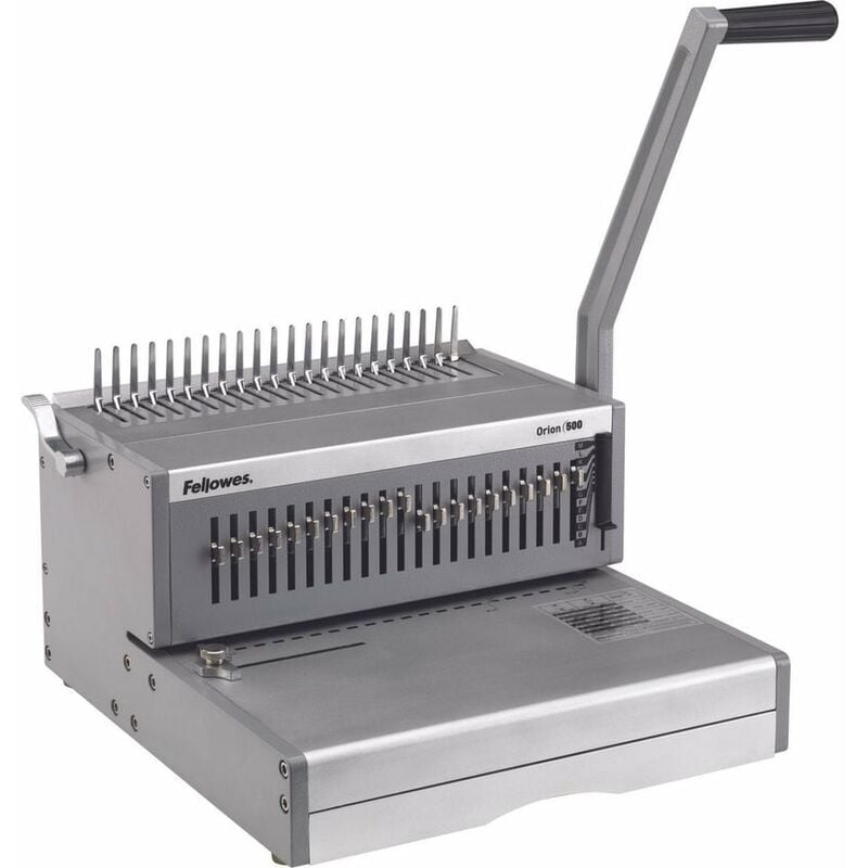 Image of Fellowes - Orion Manual Comb Binding Machine Silver 5642601 - Silver