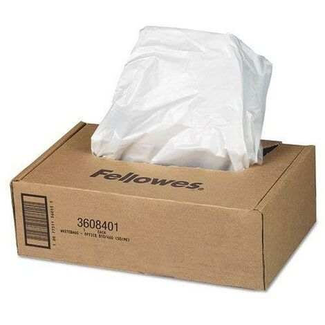 Fellowes Sacchetti in PE per distruggidocumenti fino a 94lt per Automax 300C/500C (conf. 50 pz.)
