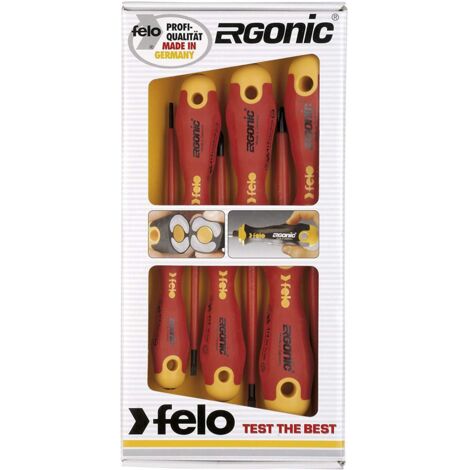 Felo 41396198 Set di 6 cacciaviti multicolori Ergonomici VDE