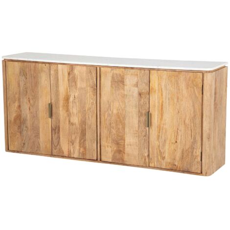 Felo Mango Marmor Holz Sideboard 180X40X80 cm