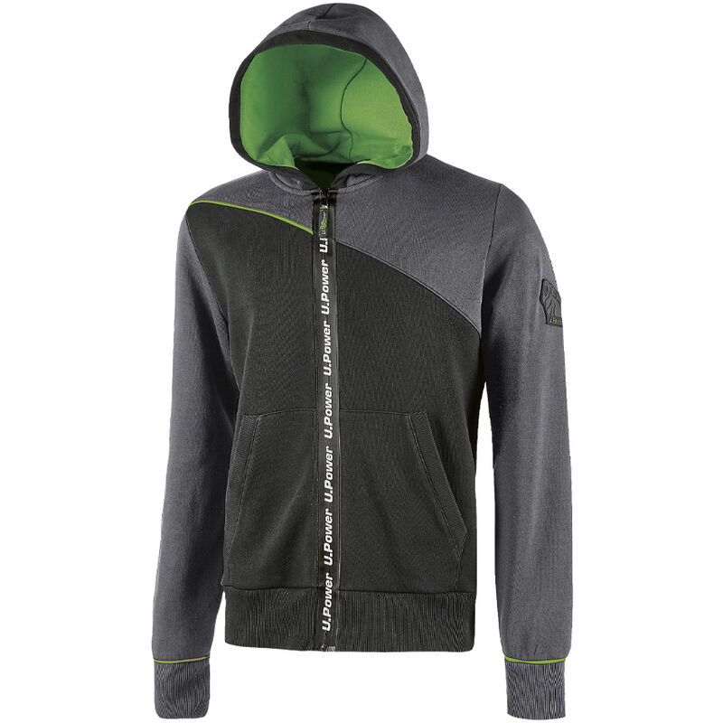 U-power - Felpa Full Zip con Cappuccio Enjoy