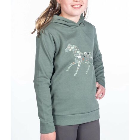 Felpa con cappuccio bambina modello Judy: 2/3 anni, verde scuro 5900