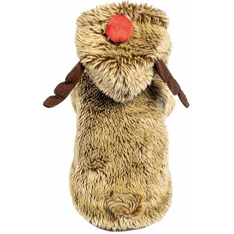 Felpa con cappuccio modello Xmas Deer Friends per cani: 45 cm