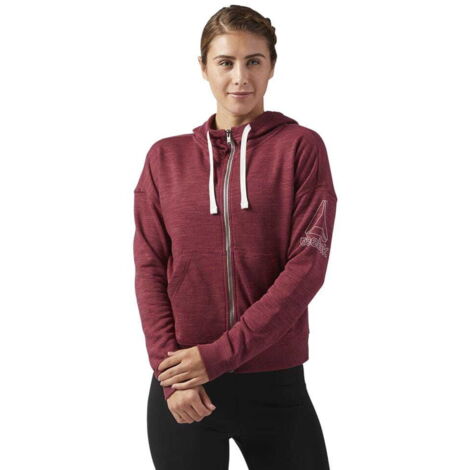 Felpa con cappuccio Reebok ELEMENTS FULL ZIP XXS da donna