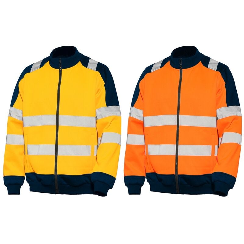 Sweat-shirt haute visibilité avec miroir de démarrage industriel 04827 - m - Orange