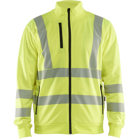 Felpa da lavoro con zip ad alta visibilità 3563 - Giallo 4XL