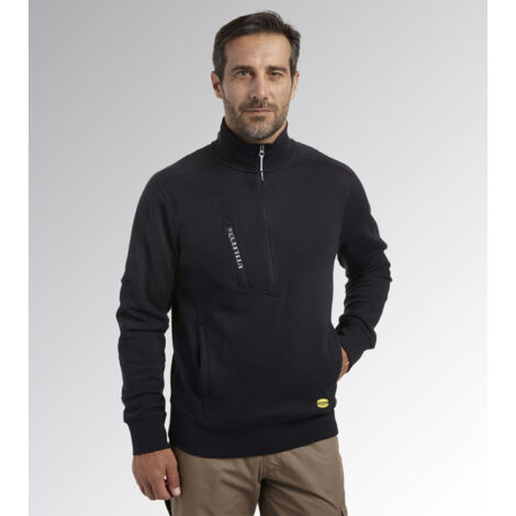 Felpa da Lavoro Diadora LightWork Mezza Zip Nero 3XL