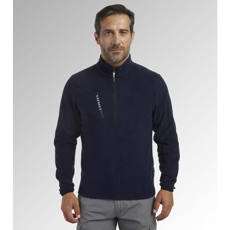 Pull de travail polaire micropile pocket litework - Bleu Marine s