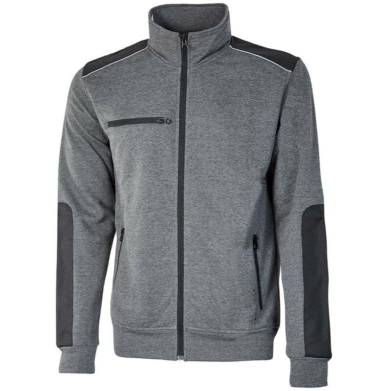 Felpa da lavoro full zip grey meteorite snug U-power s