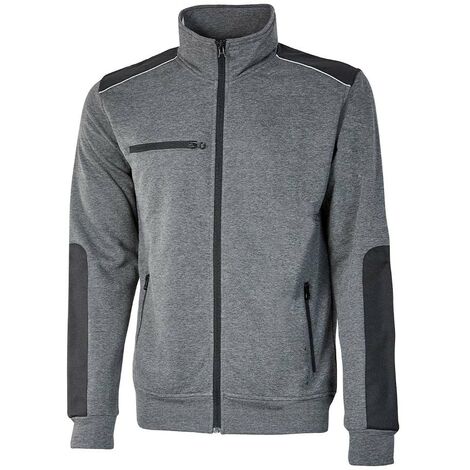 Felpa da lavoro full zip grey meteorite SNUG U-POWER - S