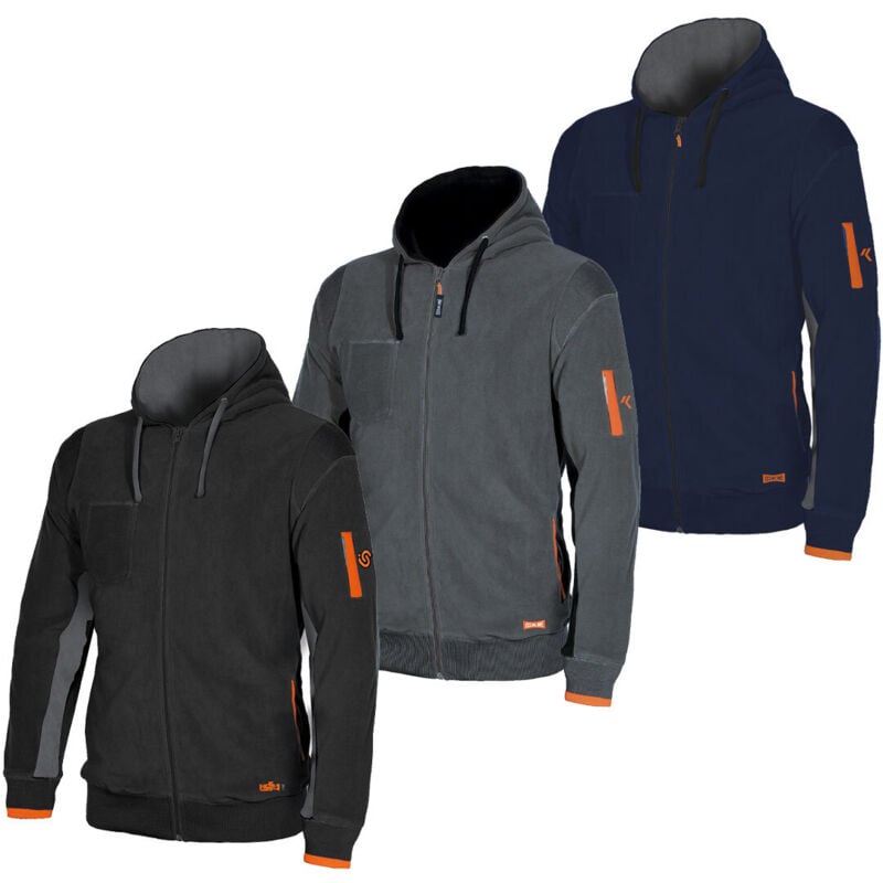 04807-040 Sweat Polaire de travail Ortigara Bleu m - Issaline