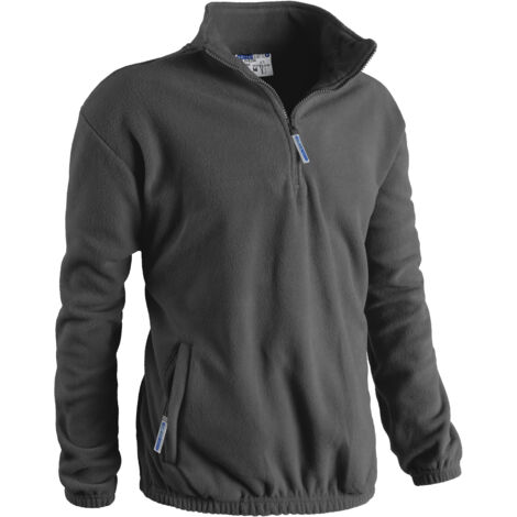 Felpa da lavoro in pile Sottozero Svezia 7250 mezza zip - XXL - Grigio