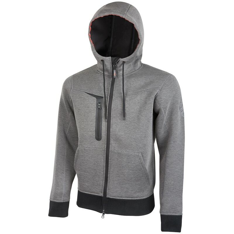 U-power - Felpa full zip Tasty Grey Meteorite tg. 3XL