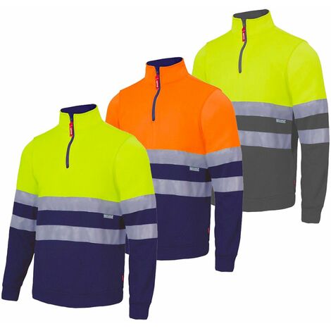 Felpa da lavoro Velilla 305701 - M - Blu/Arancione