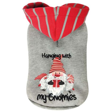 Felpa di Natale modello Xmas Gnomies per cani: 45 cm