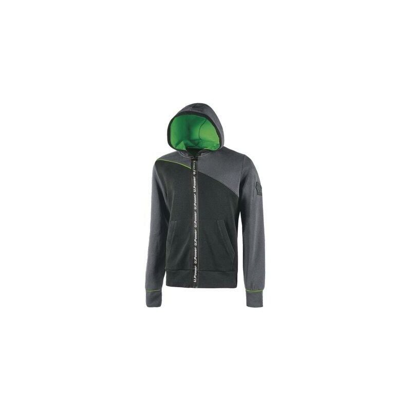 Felpa full zip + cappuccio jupiter U-power asphalt...