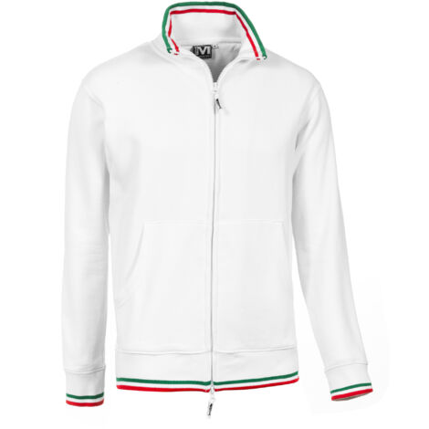 FELPA FULL ZIP JAGGY SPORT BIANCA