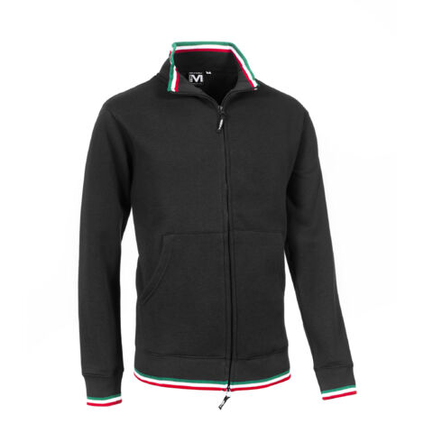 FELPA FULL ZIP JAGGY SPORT NERO