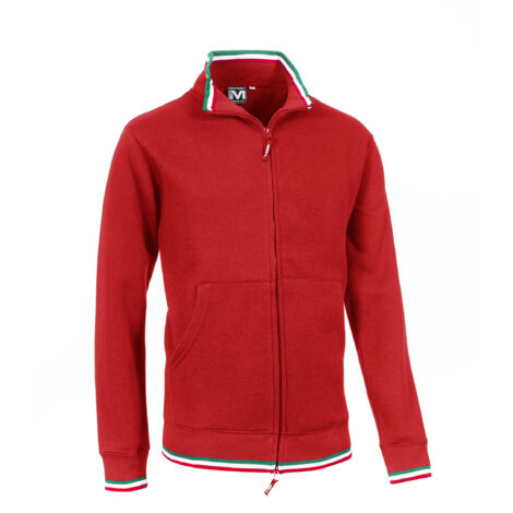 FELPA FULL ZIP JAGGY SPORT ROSSO
