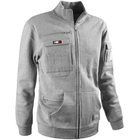 FELPA FULL ZIP RAIL GRIGIA MLG SCUR