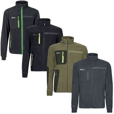 Felpa in pile da lavoro con zip U-Power Venus - S - Verde oliva