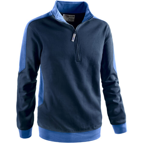 FELPA MEZZA ZIP PATCH BLU NAVY/ROY.