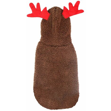Felpa natalizia per cani modello Renna: lunghezza 40 cm