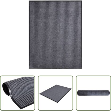 Felpudo anti suciedad -  Felpudo gris 117x220 cm PVC