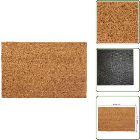 Felpudo antideslizante - vidaXL Felpudo de fibra de coco natural 50x80 cm - Felpudo para puerta