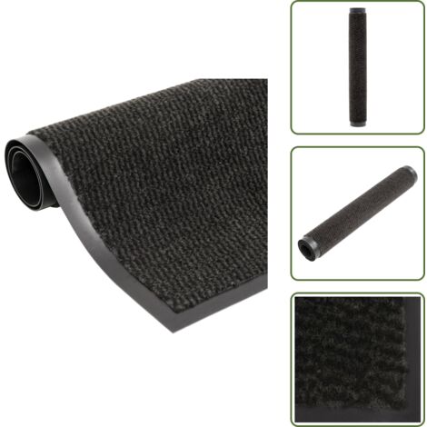 Felpudo antideslizante - vidaXL Felpudo de nudo negro 60x180 cm - Felpudo para vestidor