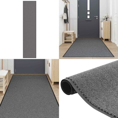 Felpudo antracita 115x500 cm - Felpudo antideslizante - Felpudo de porche