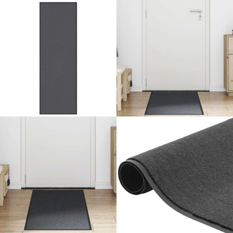 Felpudo antracita 60x180 cm - Felpudo antideslizante - Felpudo para puerta