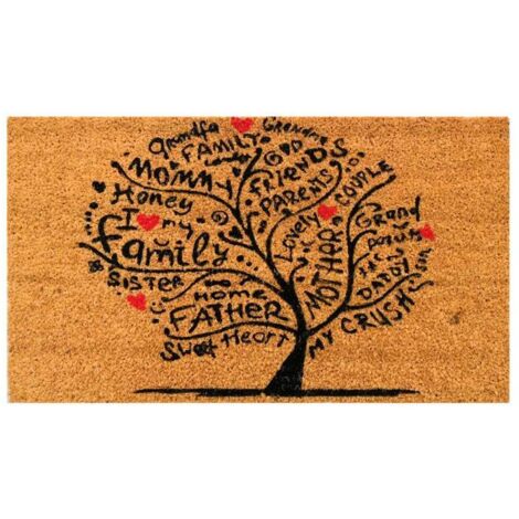 ASTURDINTEX DINTEX felpudo coco arbol vida 40x70cm , Felpudo coco árbol vida 40 x 70 cm. -Fabricado en fibra de coco. -Gran calidad. -Perfecto para su casa. -Medidas: 70 x 40 x 0,5 cm. -Peso: